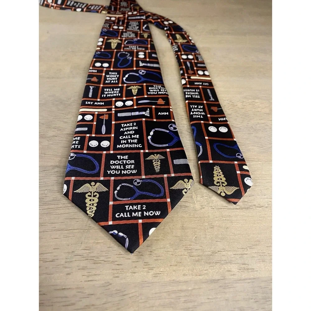 Men's Museum Artifacts Multicolor Doctor Squares Necktie 4